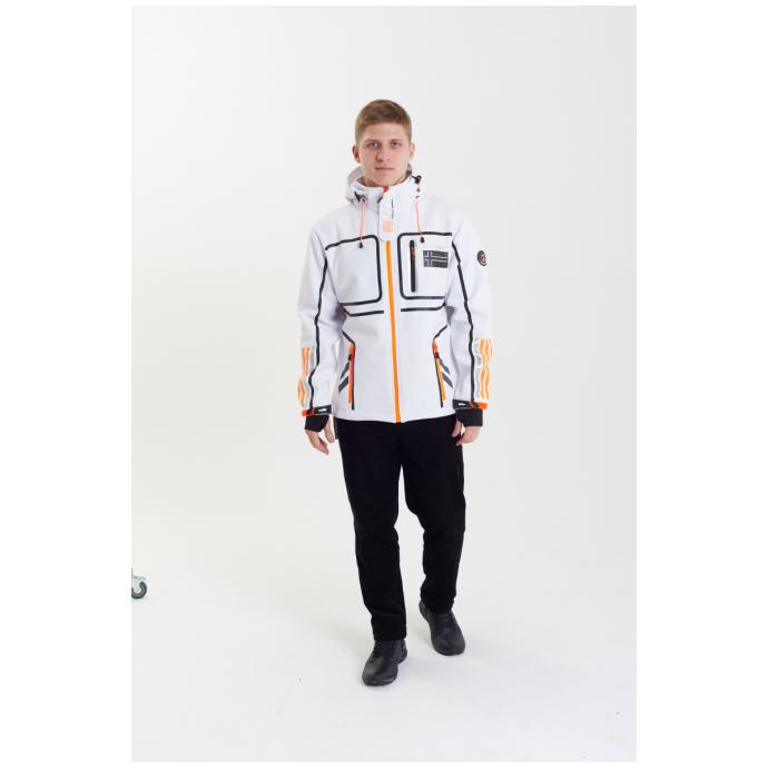 Софтшеловая куртка мужская  GEOGRAPHICAL NORWAY «ROMANO»  - WW3284H/GN-WHITE - Цвет Белый - Фото 1