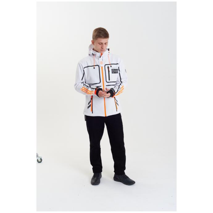 Софтшеловая куртка мужская  GEOGRAPHICAL NORWAY «ROMANO»  - WW3284H/GN-WHITE - Цвет Белый - Фото 2