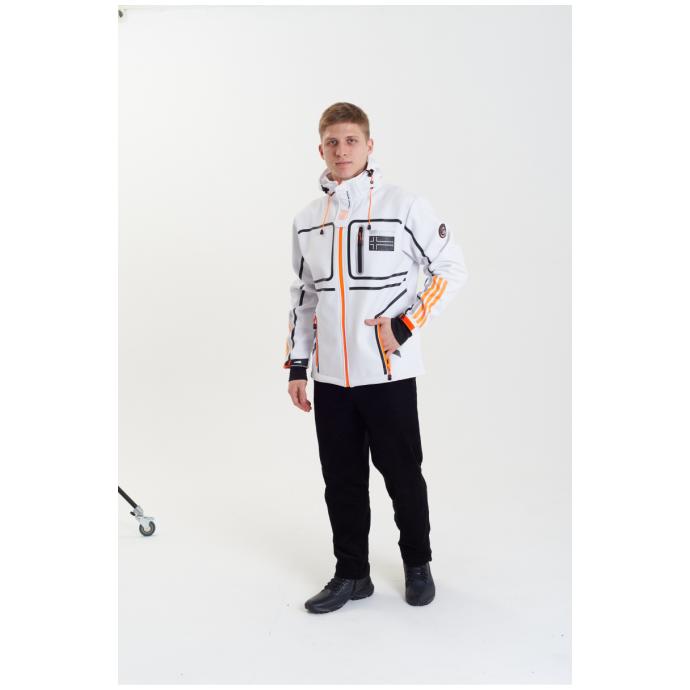 Софтшеловая куртка мужская  GEOGRAPHICAL NORWAY «ROMANO»  - WW3284H/GN-WHITE - Цвет Белый - Фото 5