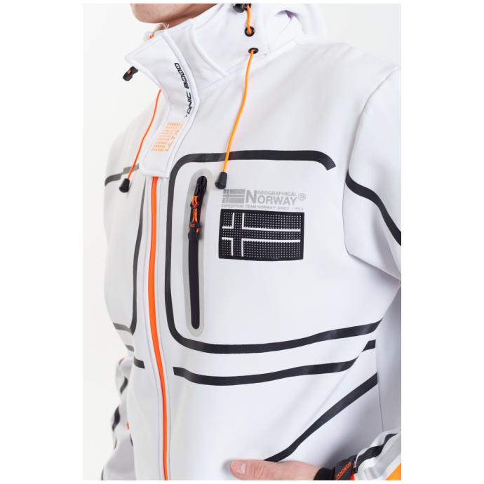 Софтшеловая куртка мужская  GEOGRAPHICAL NORWAY «ROMANO»  - WW3284H/GN-WHITE - Цвет Белый - Фото 7