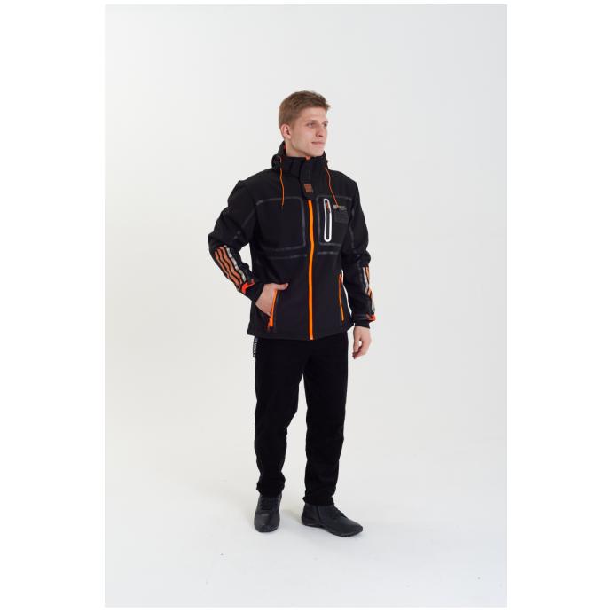 Софтшеловая куртка мужская  GEOGRAPHICAL NORWAY «ROMANO»  - WW3284H/GN-BLACK - Цвет Черный - Фото 4