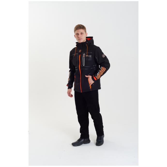Софтшеловая куртка мужская  GEOGRAPHICAL NORWAY «ROMANO»  - WW3284H/GN-BLACK - Цвет Черный - Фото 5