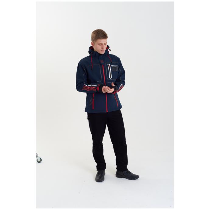 Софтшеловая куртка мужская  GEOGRAPHICAL NORWAY «ROMANO»  - WW3284H/GN-NAVY - Цвет Темно-синий - Фото 2