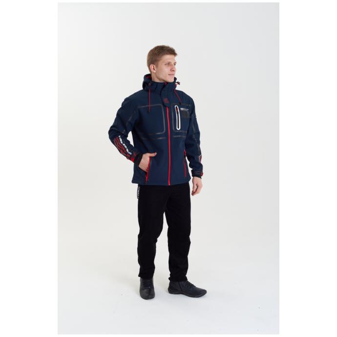 Софтшеловая куртка мужская  GEOGRAPHICAL NORWAY «ROMANO»  - WW3284H/GN-NAVY - Цвет Темно-синий - Фото 4