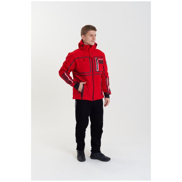 Софтшеловая куртка мужская  GEOGRAPHICAL NORWAY «ROMANO»  - WW3284H/GN-RED - Цвет Красный - Фото 4