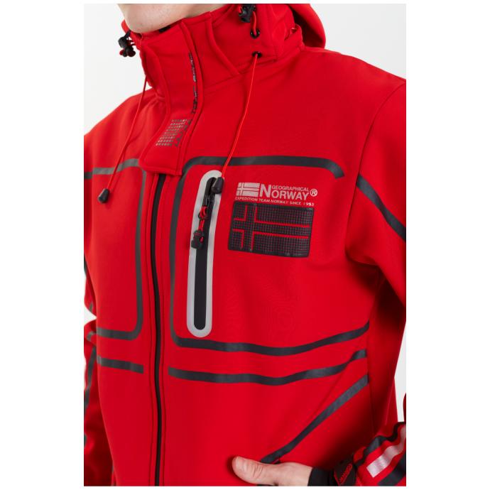 Софтшеловая куртка мужская  GEOGRAPHICAL NORWAY «ROMANO»  - WW3284H/GN-RED - Цвет Красный - Фото 7