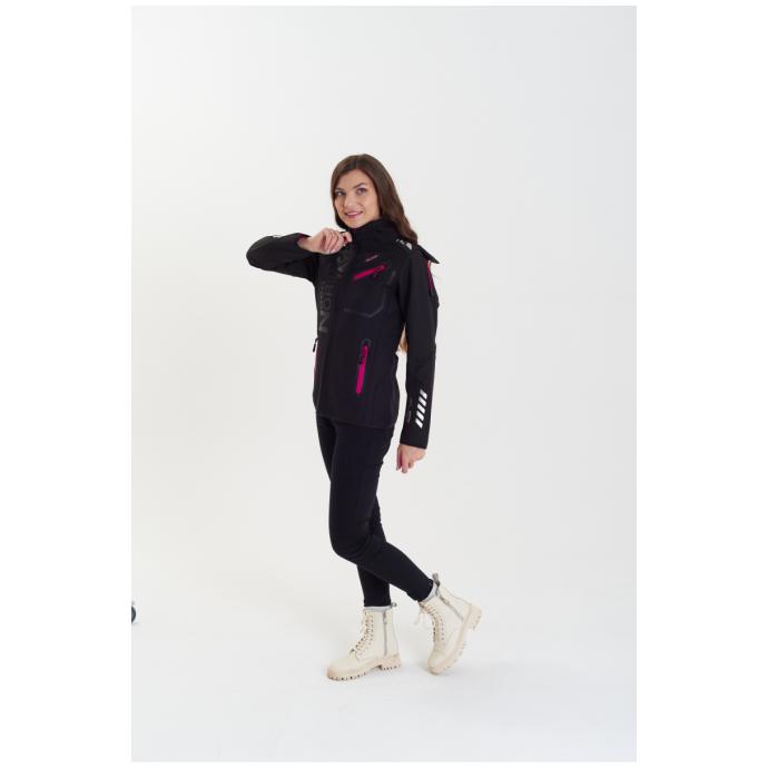Софтшеловая куртка женская GEOGRAPHICAL NORWAY «REINE» - WW7008F/G-BLACK/PINK - Цвет Черный, Розовый - Фото 5