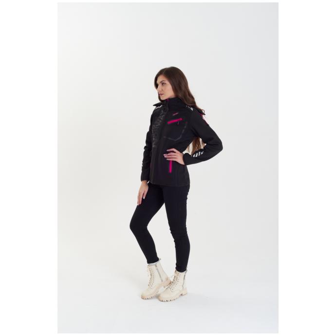 Софтшеловая куртка женская GEOGRAPHICAL NORWAY «REINE» - WW7008F/G-BLACK/PINK - Цвет Черный, Розовый - Фото 6