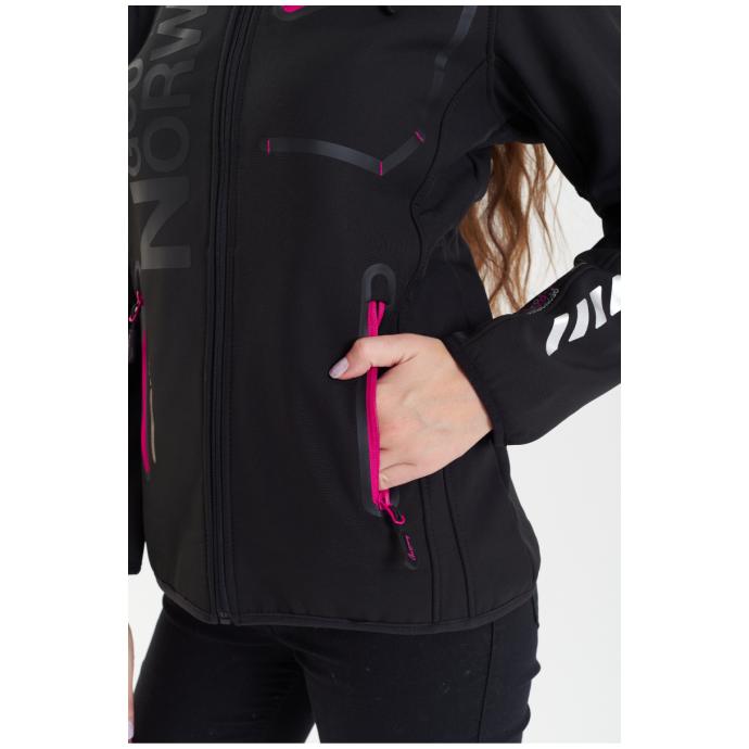 Софтшеловая куртка женская GEOGRAPHICAL NORWAY «REINE» - WW7008F/G-BLACK/PINK - Цвет Черный, Розовый - Фото 7