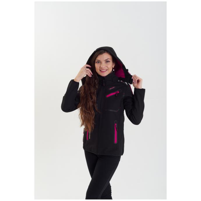 Софтшеловая куртка женская GEOGRAPHICAL NORWAY «REINE» - WW7008F/G-BLACK/PINK - Цвет Черный, Розовый - Фото 9