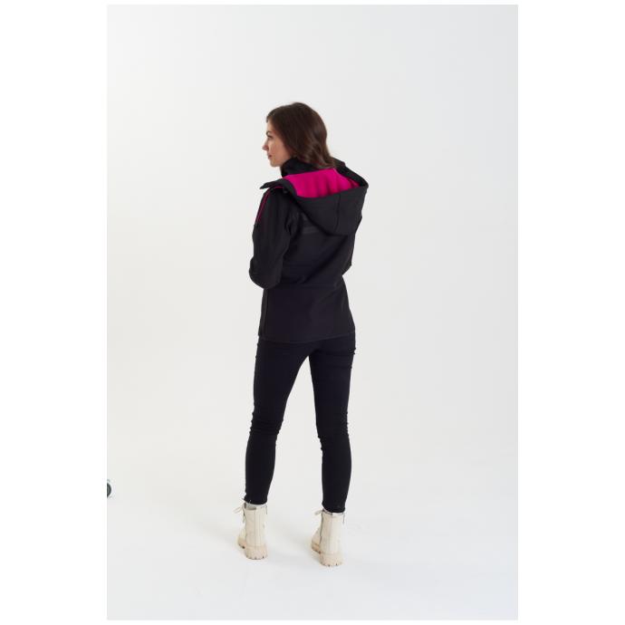 Софтшеловая куртка женская GEOGRAPHICAL NORWAY «REINE» - WW7008F/G-BLACK/PINK - Цвет Черный, Розовый - Фото 11