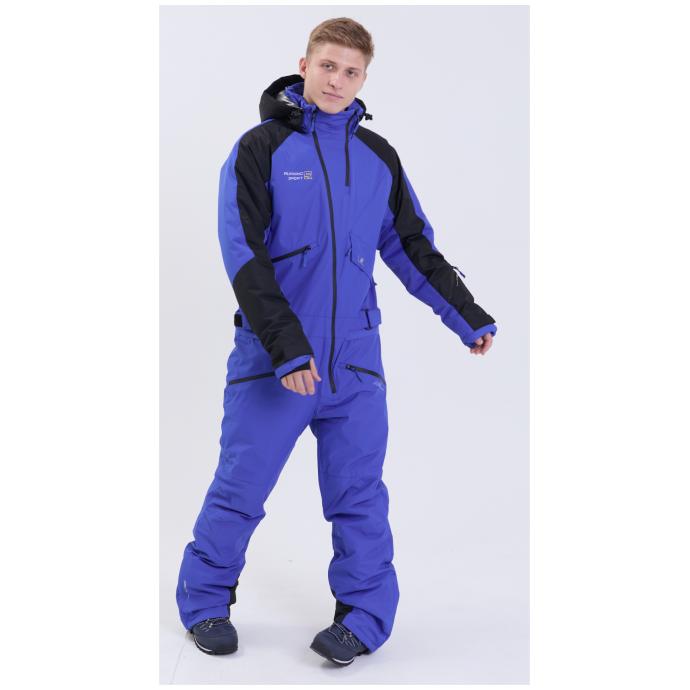 МУЖСКОЙ СНОУБОРДИЧЕСКИЙ КОМБИНЕЗОН RUNNING SPORT - 8901-blue - Цвет Синий - Фото 6