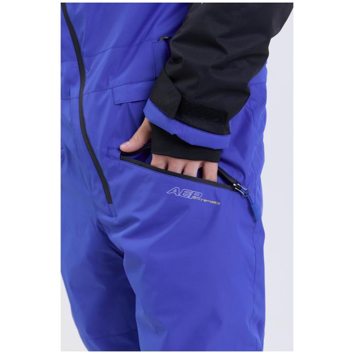МУЖСКОЙ СНОУБОРДИЧЕСКИЙ КОМБИНЕЗОН RUNNING SPORT - 8901-blue - Цвет Синий - Фото 17