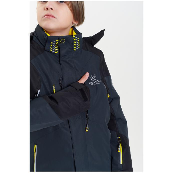 Куртка подростковая горнолыжная EVIL WOLF  - 7606B-2 - Цвет Черный - Фото 16