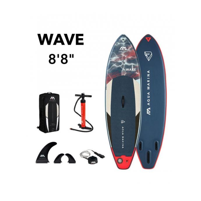 SUP-доска надувная для сёрфинга Aqua Marina Wave 8'8" S24 - Aqua Marina Wave 8'8" S24-161 - Фото 1