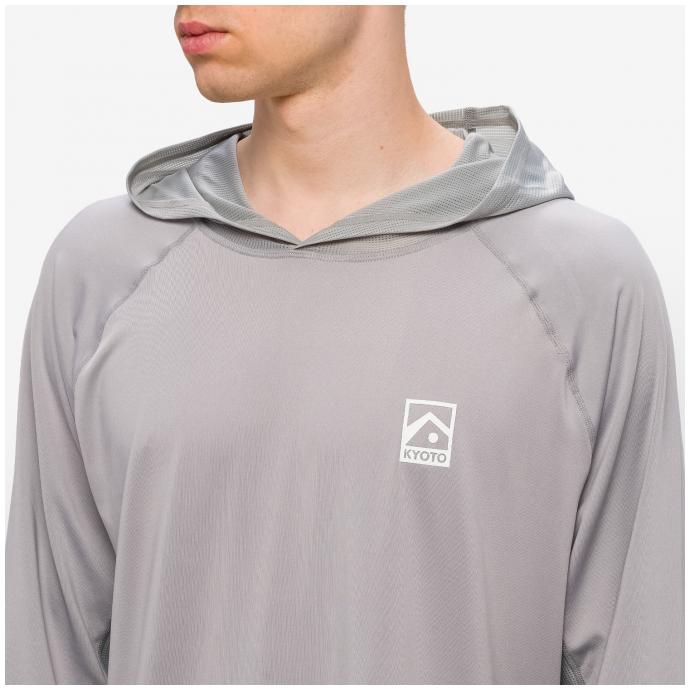 Лайкра KYOTO CASPER HOOD GRID LS RASHGUARD - CASPER HOOD-LIGHT GRE - Цвет Серый - Фото 2