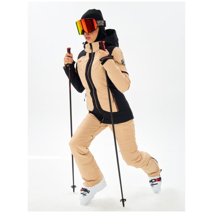 Женская горнолыжная / сноубордическая мембранная куртка Alpha Endless - 423/191_1 - Цвет Бежевый - Фото 9
