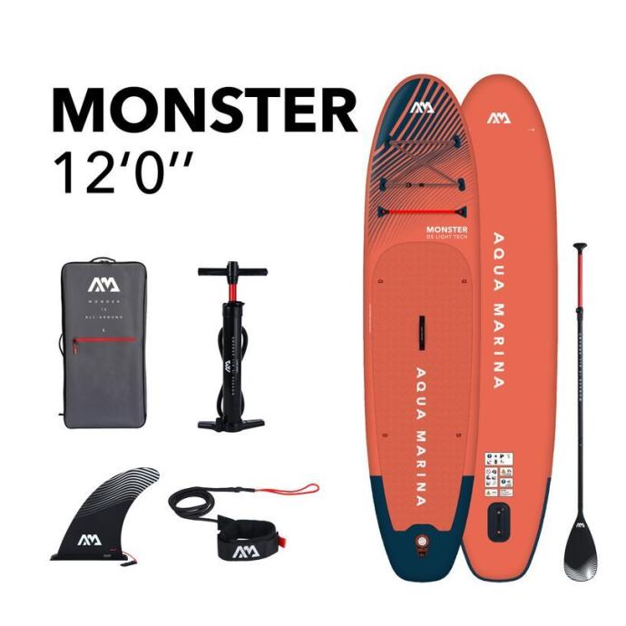 SUP-доска надувная с веслом AQUA MARINA Monster 12'0" - Артикул BT-21MOP*S22 - Фото 1