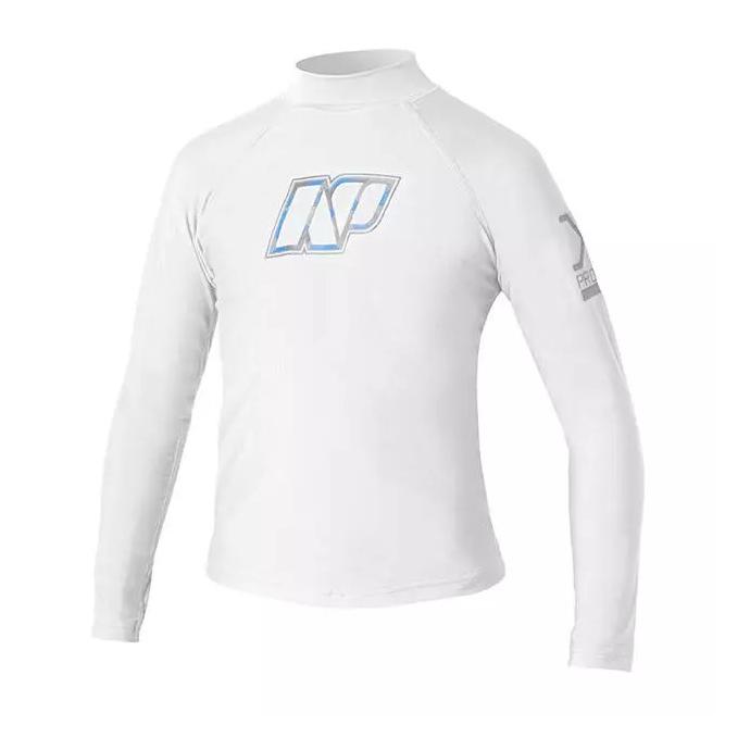 RSD472 Лайкра NP детская JUNIOR RASHGUARD дл. рукав - RSD472 С1 (white) - Цвет Белый - Фото 1