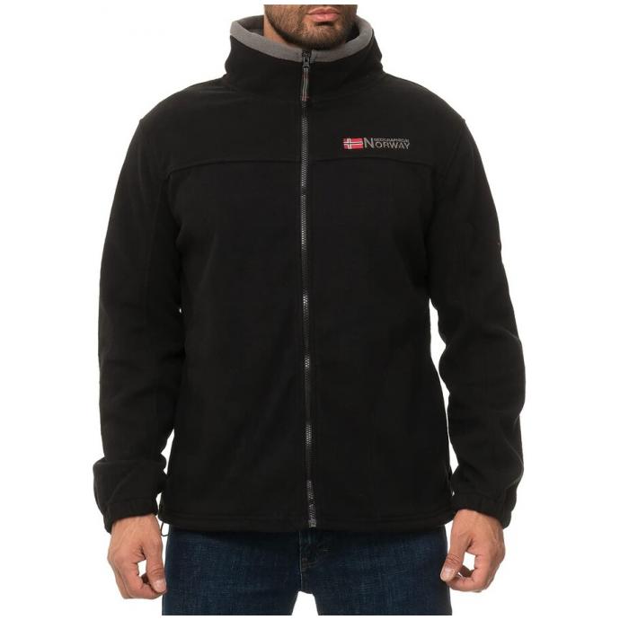 Флис мужской  GEOGRAPHICAL NORWAY «TORLEON» - WW1672H/G-BLACK-DARK GREY - Цвет Черный - Фото 1