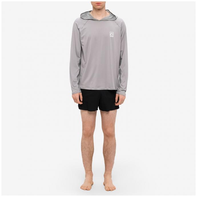 Лайкра KYOTO CASPER HOOD GRID LS RASHGUARD - CASPER HOOD-LIGHT GRE - Цвет Серый - Фото 4