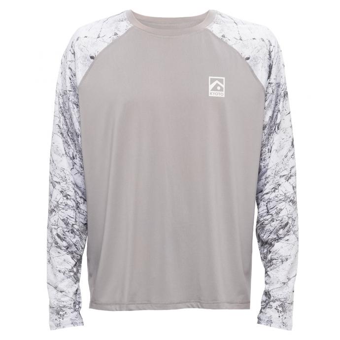 Лайкра KYOTO CORY LS RASHGUARD - Cory_light grey	 - Цвет Серый - Фото 1