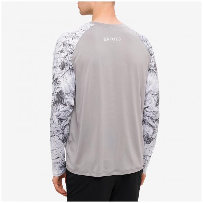 Лайкра KYOTO CORY LS RASHGUARD - Cory_light grey	 - Цвет Серый - Фото 3