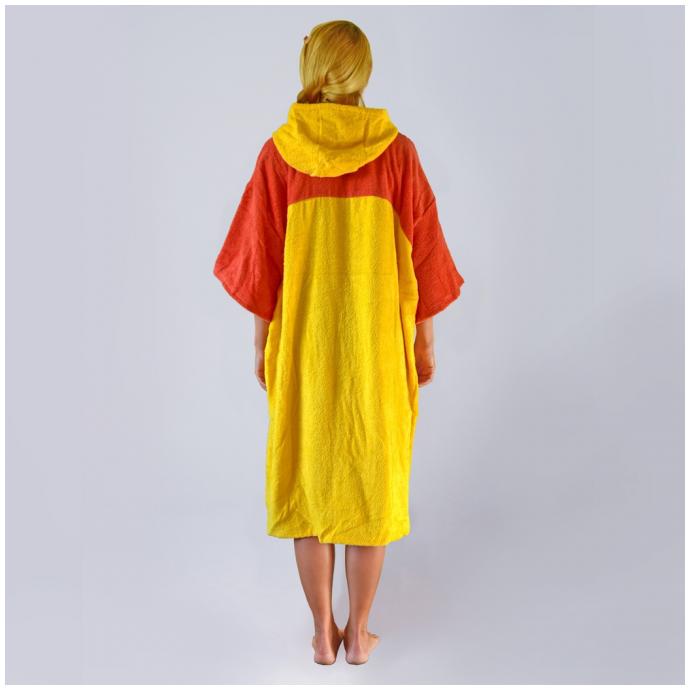 Флисовое пончо SOUL двухцветное - Soul-poncho-two-color-yellow-red - Цвет Желтый - Фото 3