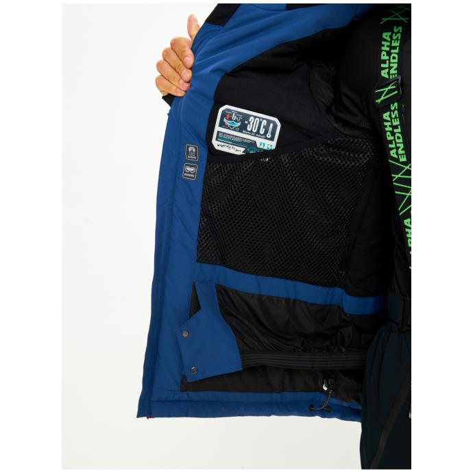 Мужская мембранная горнолыжная /сноубордическая куртка Alpha Endless Bizzard Tech - 423/196_4 - Цвет Синий - Фото 8