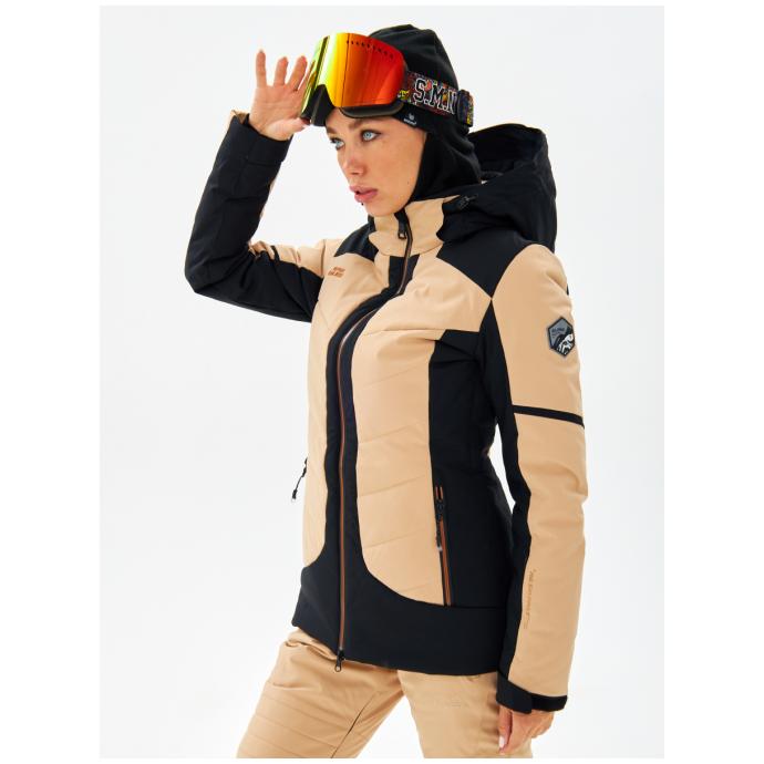 Женская горнолыжная / сноубордическая мембранная куртка Alpha Endless - 423/191_1 - Цвет Бежевый - Фото 17
