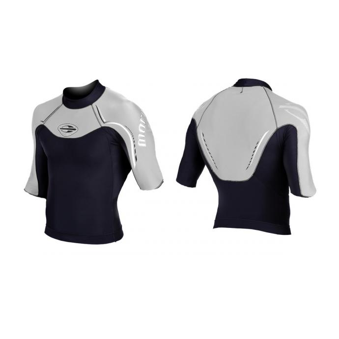 Лайкровая рубашка MORMAII «VULCANUS» с коротким рукавом - s 507 vln «VULCANUS» с коротким рукавом серый - Цвет Черный, Серый - Фото 2