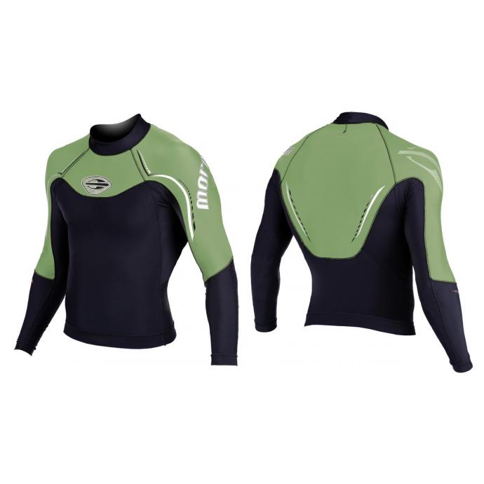 Лайкровая рубашка MORMAII «VULCANUS» с длинным рукавом - s 508 vln «VULCANUS» с длинным рукавом зеленый - Цвет Черный, Зеленый - Фото 1