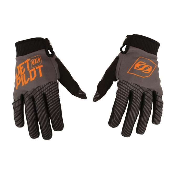 Перчатки Jetpilot Matrix Pro Super Lite Glove Full Finger Charcoal/Orange  S18 - Артикул 182240*S18 - Фото 3