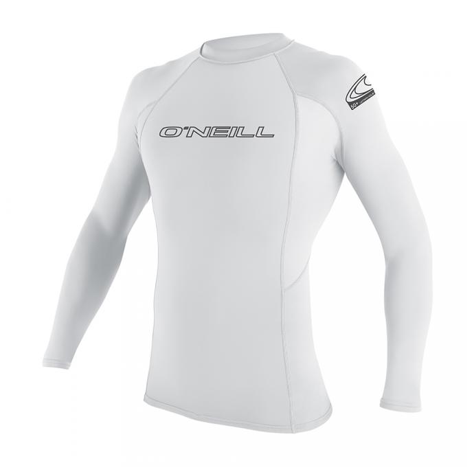 Гидромайка мужская O'Neill длинный рукав BASIC SKINS L/S RASH GUARD WHITE S18 - Артикул 3342 025*S18 - Фото 1