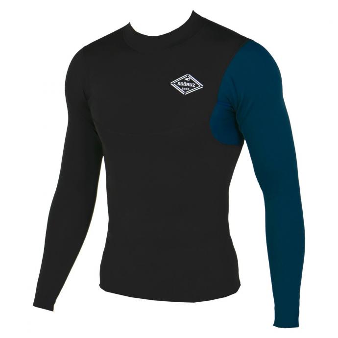 НЕОПРЕНОВЫЙ ТОП МУЖ. SOÖRUZ Top 1/1 LS Collar FIGHTER - E23 MW11TLSFIGBK- Black/blue - Цвет Черный, Синий - Фото 1
