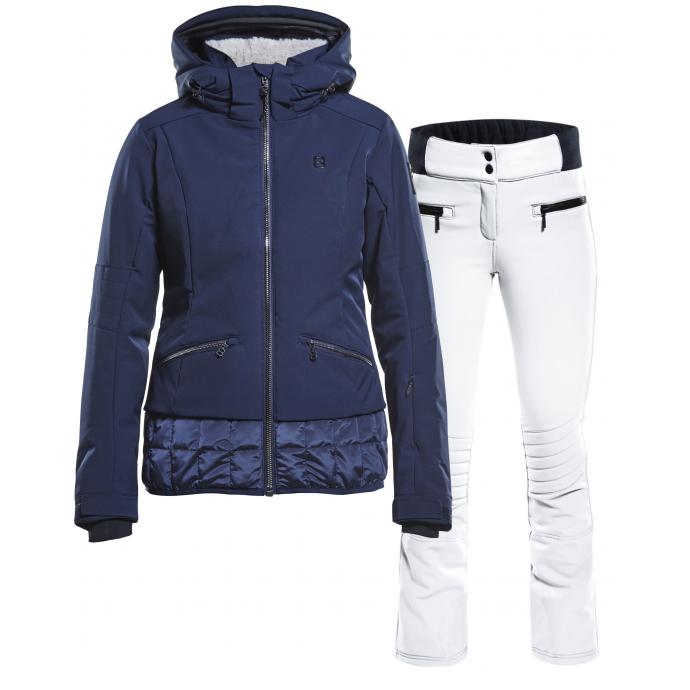 Костюм 8848 Altitude: куртка TYRA navy + брюки RANDY - 6258-6255-TYRA navy + RANDY blanc - Цвет Белый, Темно-синий - Фото 1