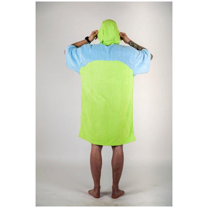 Флисовое пончо SOUL двухцветное - Soul-poncho-two-color-green - Цвет Зеленый, Синий - Фото 3