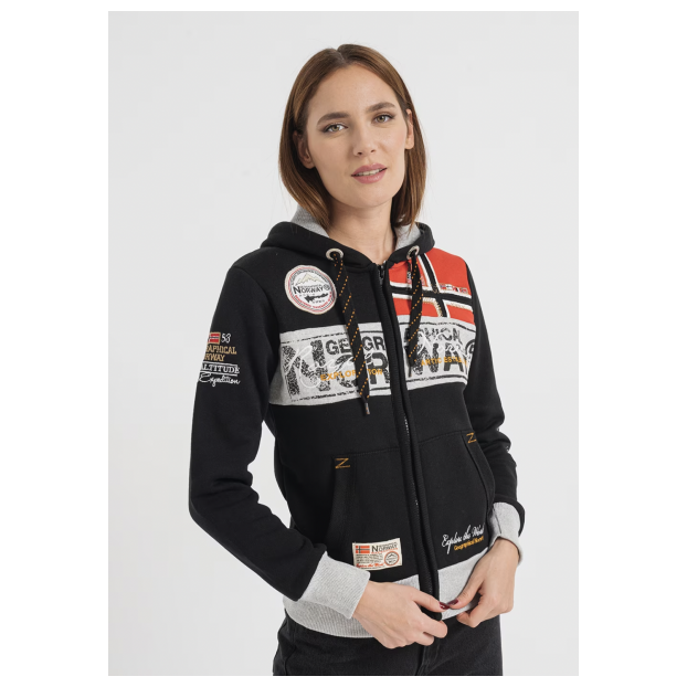 ТОЛСТОВКА ЖЕНСКАЯ GEOGRAPHICAL NORWAY «FLYER» - Аритикул WU6379F/GN-Black-S - Фото 1