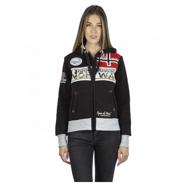 ТОЛСТОВКА ЖЕНСКАЯ GEOGRAPHICAL NORWAY «FLYER» - Аритикул WU6379F/GN-Black-S - Фото 6