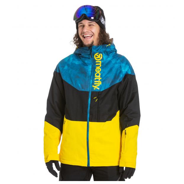 Сноубордическая куртка MEATFLY «HOAX» - Аритикул HOAX-Super Lemon/Black/Mountain Blue-M - Фото 2