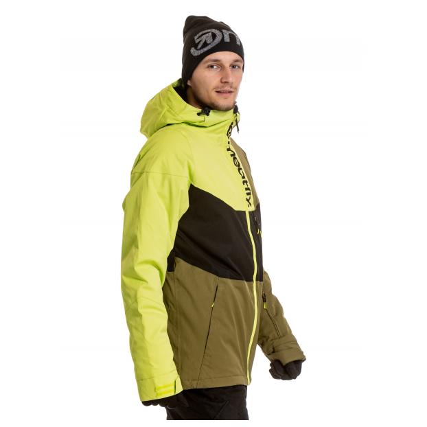 Сноубордическая куртка MEATFLY «HOAX PREMIUM» - Аритикул HOAX PREMIUM-Lime/Black/Green Leaves-S - Фото 2