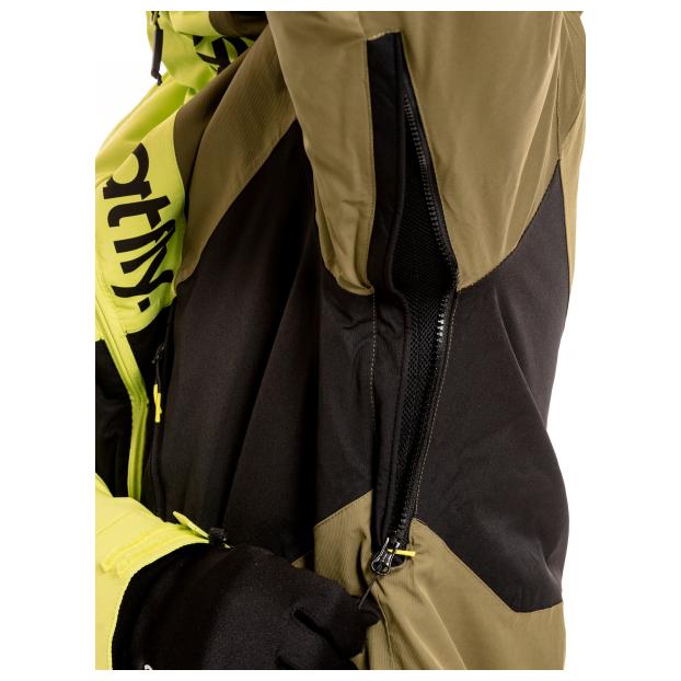 Сноубордическая куртка MEATFLY «HOAX PREMIUM» - Аритикул HOAX PREMIUM-Lime/Black/Green Leaves-S - Фото 6