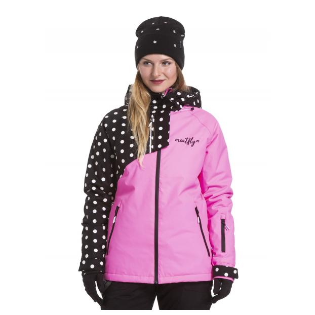 Сноубордическая куртка MEATFLY «DEBORAH JACKET» - Аритикул DEBORAH-Pink Killer/White Dot-XS - Фото 15