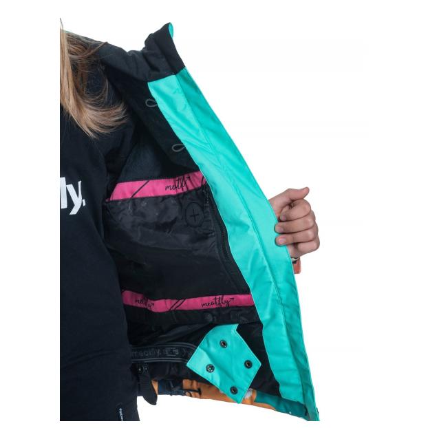 КУРТКА ПОДРОСТК. MEATFLY «DELIAH JACKET» - Аритикул DEBORAH JACKET-MINT/PASTEL SPLASH-146 - Фото 4