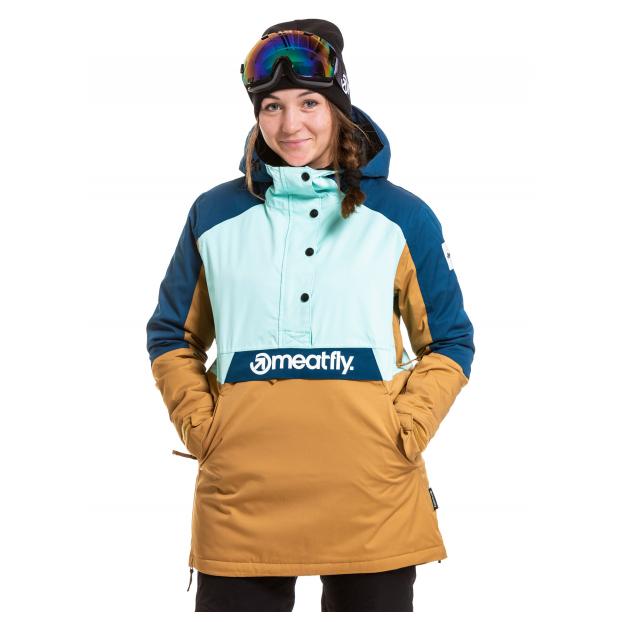 Сноубордическая куртка MEATFLY «AIKO PREMIUM JACKET»  - Аритикул AIKO PREMIUM-Petrol/Mint/Almond-XS - Фото 1