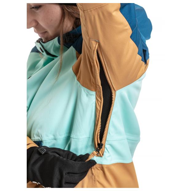 Сноубордическая куртка MEATFLY «AIKO PREMIUM JACKET»  - Аритикул AIKO PREMIUM-Petrol/Mint/Almond-S - Фото 4