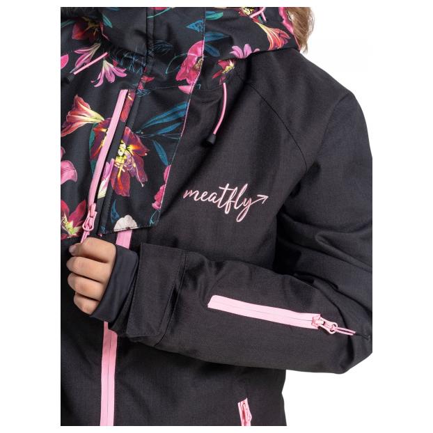 Сноубордическая куртка MEATFLY «DEBORAH JACKET» - Аритикул DEBORAH-HIBISCUS BLACK-S - Фото 24