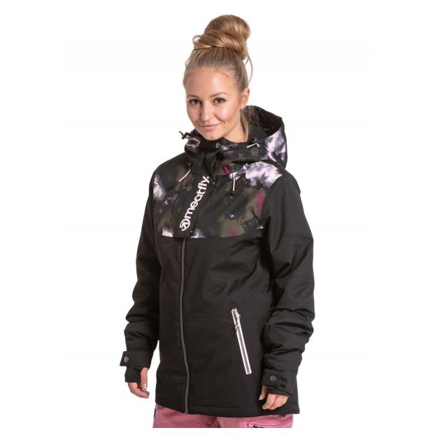 Сноубордическая куртка MEATFLY «KIRSTEN PREMIUM»  - Аритикул KIRSTEN PREMIUM-Storm Camo Pink/Black-M - Фото 16