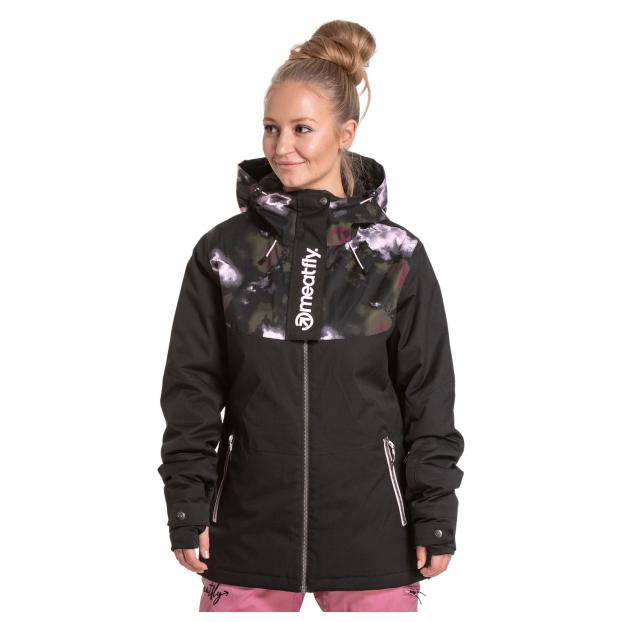 Сноубордическая куртка MEATFLY «KIRSTEN PREMIUM»  - Аритикул KIRSTEN PREMIUM-Storm Camo Pink/Black-M - Фото 18