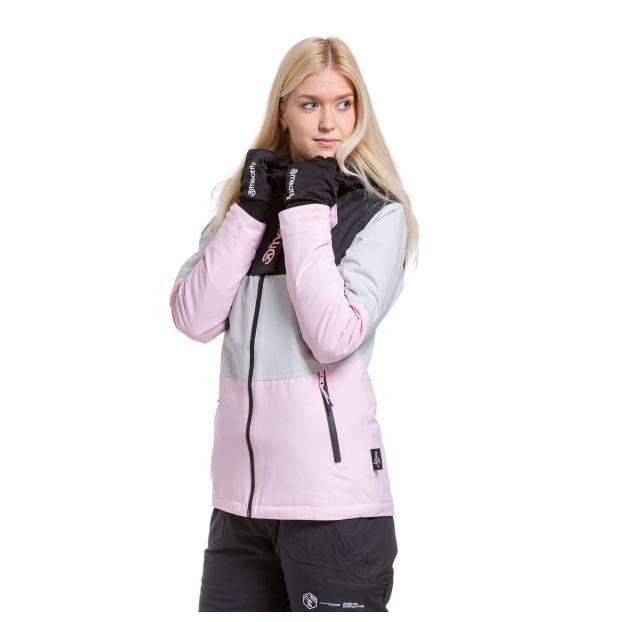 Сноубордическая куртка MEATFLY «KIRSTEN»  - Аритикул KIRSTEN-2-GREY/PASTEL PINK-S - Фото 4